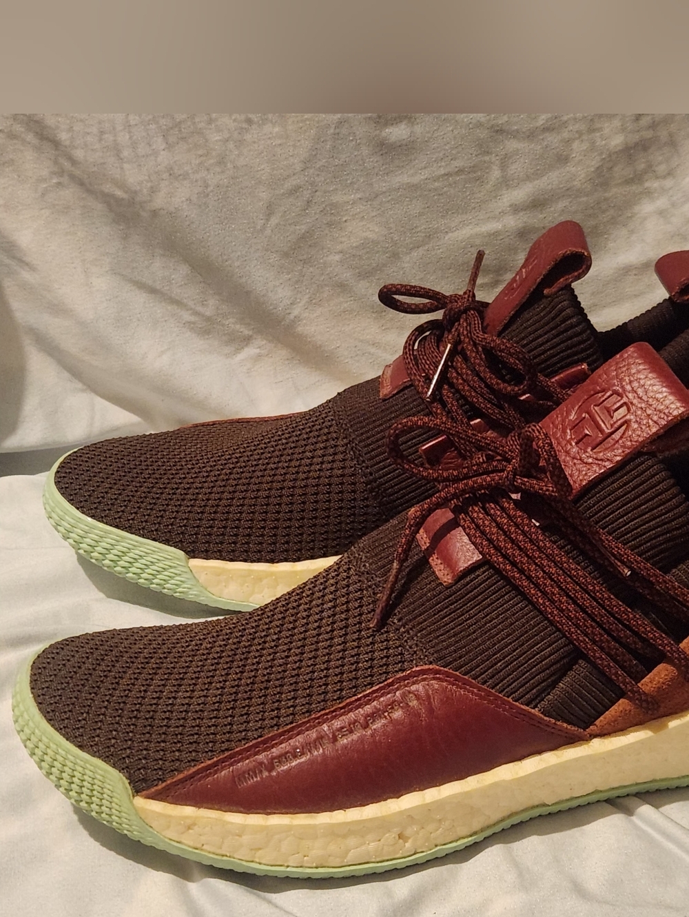 Adidas Harden LS 2 Lace "Maroon Mint" basketball sneakers with burgundy Size 12